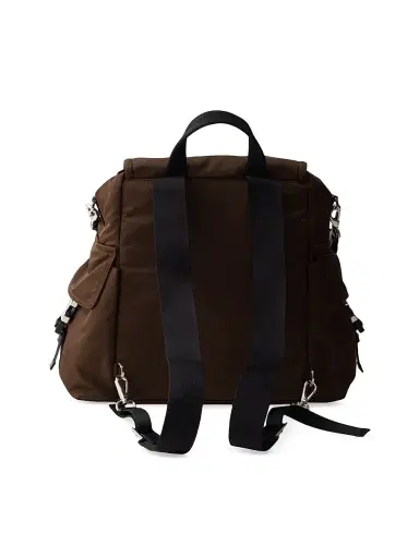 Prada Men's Explore Re-Nylon and Leather Backpack - Brown | Thumbnail 6 Prada Men's Explore Re-Nylon and Leather Backpack - Brown | Thumbnail 6
