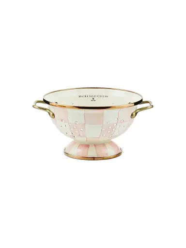 MacKenzie-Childs Rosy Check Enamel Large Colander | Thumbnail 1 MacKenzie-Childs Rosy Check Enamel Large Colander | Thumbnail 1