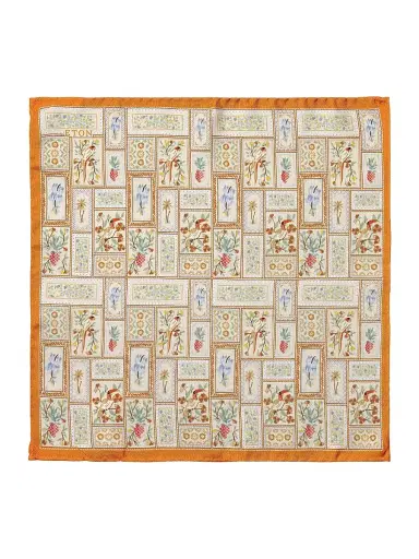 Eton Men's Patchwork Panama Silk Pocket Square | Thumbnail 2 Eton Men's Patchwork Panama Silk Pocket Square | Thumbnail 2