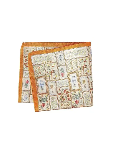 Eton Men's Patchwork Panama Silk Pocket Square | Thumbnail 1 Eton Men's Patchwork Panama Silk Pocket Square | Thumbnail 1