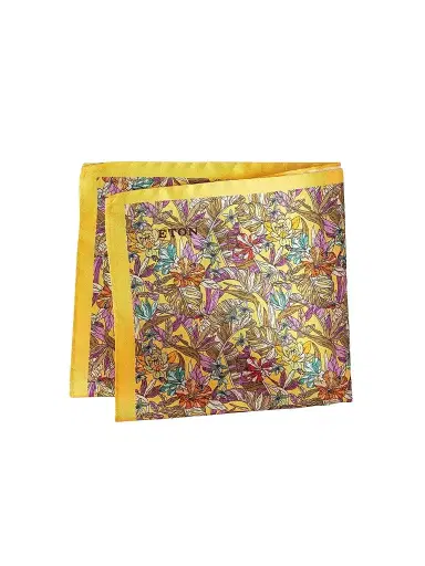 Eton Men's Tropical Floral Silk Pocket Square | Thumbnail 1 Eton Men's Tropical Floral Silk Pocket Square | Thumbnail 1