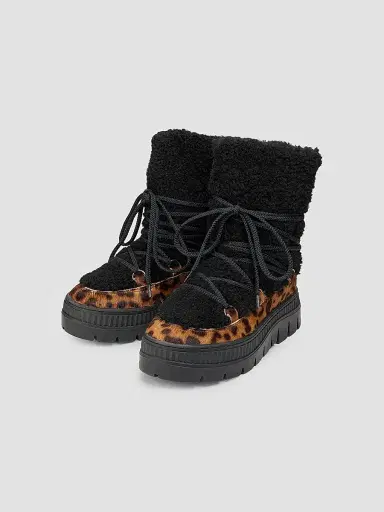 Pollini Women's Lace-Up Shearling Ankle Boots | Thumbnail 2 Pollini Women's Lace-Up Shearling Ankle Boots | Thumbnail 2