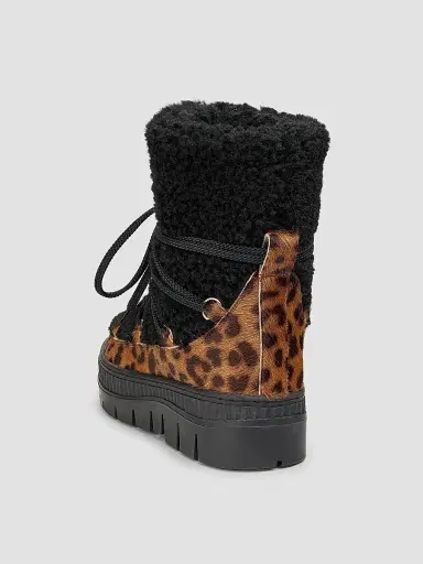 Pollini Women's Lace-Up Shearling Ankle Boots | Thumbnail 3 Pollini Women's Lace-Up Shearling Ankle Boots | Thumbnail 3