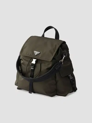 Prada Men's Explore Re-Nylon and Leather Backpack - Green | Thumbnail 3 Prada Men's Explore Re-Nylon and Leather Backpack - Green | Thumbnail 3