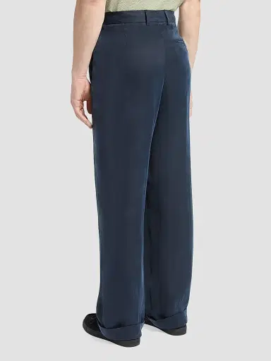 Giorgio Armani Men's Virgin Wool Pleated Trousers | Thumbnail 3 Giorgio Armani Men's Virgin Wool Pleated Trousers | Thumbnail 3