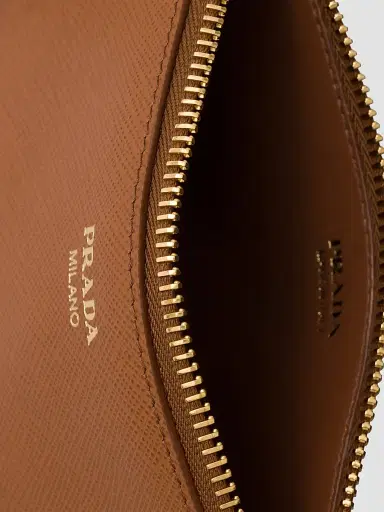 Prada Women's Saffiano Leather Smartphone Pouch - Brown | Thumbnail 4 Prada Women's Saffiano Leather Smartphone Pouch - Brown | Thumbnail 4