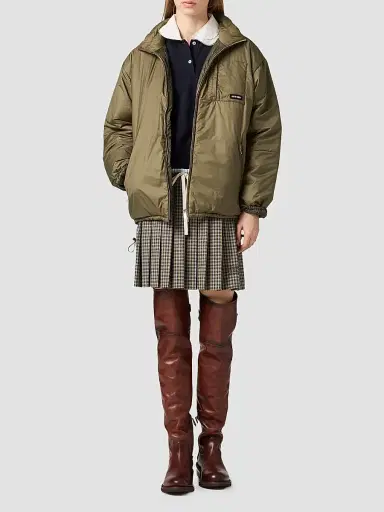 Miu Miu Women's Medium-Weight Ripstop Down Coat | Thumbnail 2 Miu Miu Women's Medium-Weight Ripstop Down Coat | Thumbnail 2