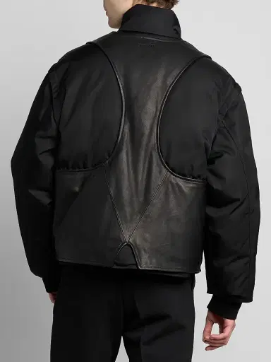 Versace Men's Layered Stand-Collar Down Jacket - Black - Size 44 | Thumbnail 3 Versace Men's Layered Stand-Collar Down Jacket - Black - Size 44 | Thumbnail 3