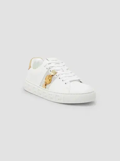 Versace Women's Crystal-Embellished Low-Top Sneakers | Thumbnail 3 Versace Women's Crystal-Embellished Low-Top Sneakers | Thumbnail 3