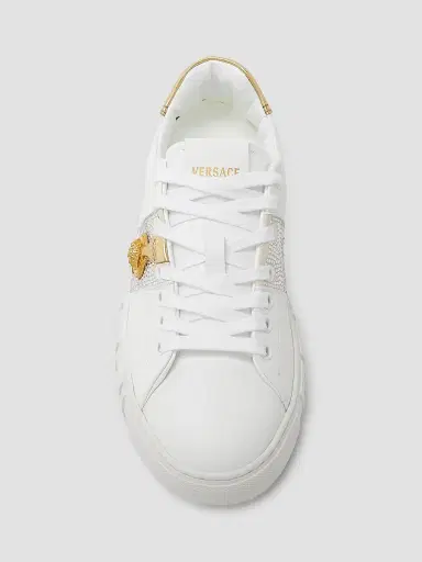Versace Women's Crystal-Embellished Low-Top Sneakers | Thumbnail 4 Versace Women's Crystal-Embellished Low-Top Sneakers | Thumbnail 4
