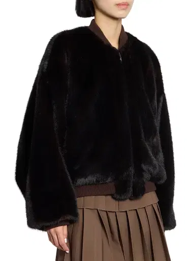 MM6 MAISON MARGIELA Women's Sports Faux Fur Jacket | Thumbnail 4 MM6 MAISON MARGIELA Women's Sports Faux Fur Jacket | Thumbnail 4