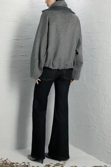 Brunello Cucinelli Fluid Deconstructed Bomber Jacket | Thumbnail 5 Brunello Cucinelli Fluid Deconstructed Bomber Jacket | Thumbnail 5