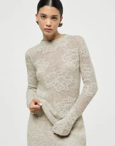 Brunello Cucinelli Lace flowers sweater | Thumbnail 5 Brunello Cucinelli Lace flowers sweater | Thumbnail 5