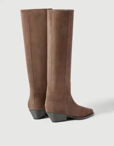 Brunello Cucinelli Suede boots with monili | Thumbnail 2 Brunello Cucinelli Suede boots with monili | Thumbnail 2