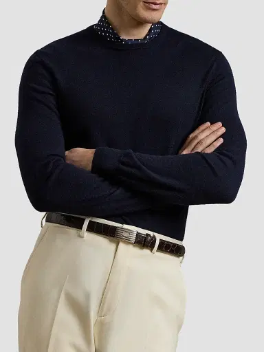 Ralph Lauren Purple Label Men's Cashmere Crewneck Sweater | Thumbnail 3 Ralph Lauren Purple Label Men's Cashmere Crewneck Sweater | Thumbnail 3