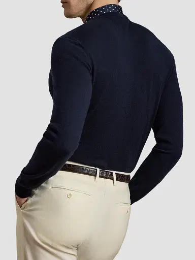 Ralph Lauren Purple Label Men's Cashmere Crewneck Sweater | Thumbnail 4 Ralph Lauren Purple Label Men's Cashmere Crewneck Sweater | Thumbnail 4