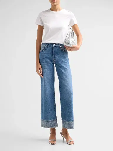 Ramy Brook Women's Leah Rhinestone-Embellished Straight Jeans | Thumbnail 2 Ramy Brook Women's Leah Rhinestone-Embellished Straight Jeans | Thumbnail 2