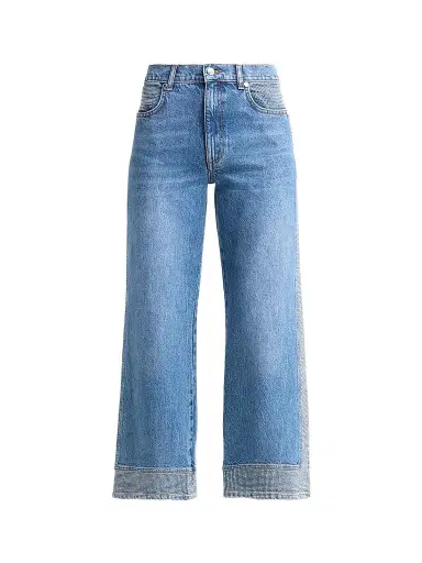 Ramy Brook Women's Leah Rhinestone-Embellished Straight Jeans | Thumbnail 1 Ramy Brook Women's Leah Rhinestone-Embellished Straight Jeans | Thumbnail 1