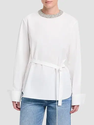 TWP Women's Crystal-Embellished Tie-Waist Top | Thumbnail 4 TWP Women's Crystal-Embellished Tie-Waist Top | Thumbnail 4