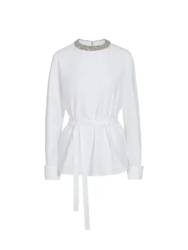 TWP Women's Crystal-Embellished Tie-Waist Top | Thumbnail 1 TWP Women's Crystal-Embellished Tie-Waist Top | Thumbnail 1
