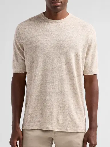 Saks Fifth Avenue Men's Linen Crewneck T-Shirt | Thumbnail 5 Saks Fifth Avenue Men's Linen Crewneck T-Shirt | Thumbnail 5