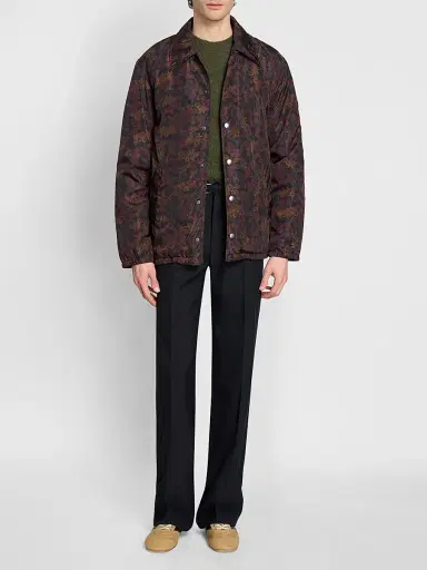 Dries Van Noten Men's Floral-Print Nylon Coach's Jacket | Thumbnail 2 Dries Van Noten Men's Floral-Print Nylon Coach's Jacket | Thumbnail 2
