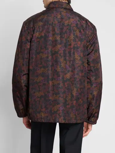 Dries Van Noten Men's Floral-Print Nylon Coach's Jacket | Thumbnail 3 Dries Van Noten Men's Floral-Print Nylon Coach's Jacket | Thumbnail 3