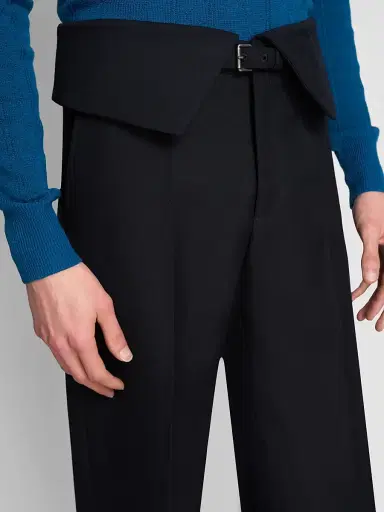 Dries Van Noten Men's Preston Belted Wool Trousers | Thumbnail 5 Dries Van Noten Men's Preston Belted Wool Trousers | Thumbnail 5