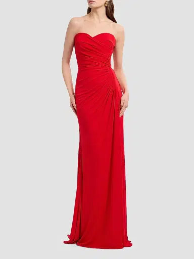 Elie Saab Women's Strapless Draped Jersey Gown | Thumbnail 2 Elie Saab Women's Strapless Draped Jersey Gown | Thumbnail 2
