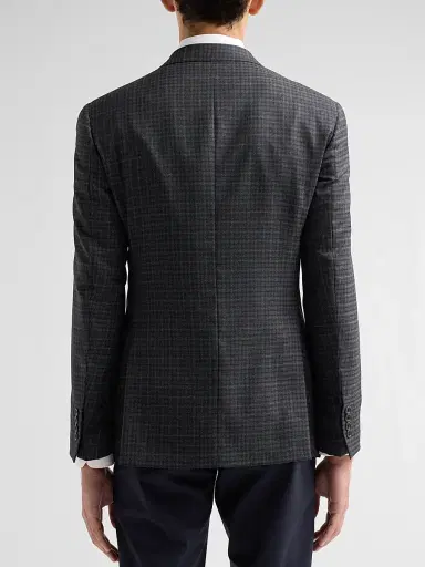 Emporio Armani Men's Blur Box Checked Wool Sport Coat | Thumbnail 3 Emporio Armani Men's Blur Box Checked Wool Sport Coat | Thumbnail 3