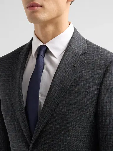 Emporio Armani Men's Blur Box Checked Wool Sport Coat | Thumbnail 5 Emporio Armani Men's Blur Box Checked Wool Sport Coat | Thumbnail 5