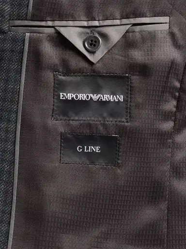 Emporio Armani Men's Blur Box Checked Wool Sport Coat | Thumbnail 6 Emporio Armani Men's Blur Box Checked Wool Sport Coat | Thumbnail 6