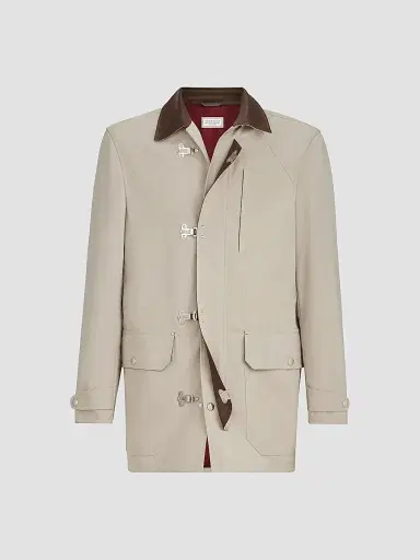 Brunello Cucinelli Men's Water-Resistant Microfiber Outerwear Jacket | Thumbnail 2 Brunello Cucinelli Men's Water-Resistant Microfiber Outerwear Jacket | Thumbnail 2