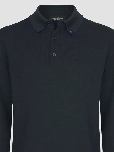 Stefano Ricci Men's Three-Button Polo Shirt | Thumbnail 2 Stefano Ricci Men's Three-Button Polo Shirt | Thumbnail 2