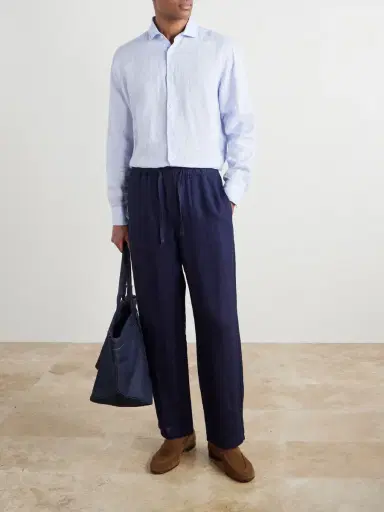 Frame Straight-Leg Linen Drawstring Trousers - Men | Thumbnail 2 Frame Straight-Leg Linen Drawstring Trousers - Men | Thumbnail 2
