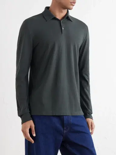 Slowear Zanone Slim-Fit IceCotton Piqué Polo Shirt - Men | Thumbnail 3 Slowear Zanone Slim-Fit IceCotton Piqué Polo Shirt - Men | Thumbnail 3
