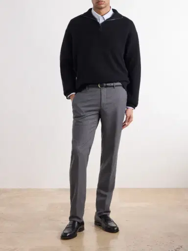Slowear Straight-Leg Wool-Blend Tekno Flannel Trousers - Men | Thumbnail 2 Slowear Straight-Leg Wool-Blend Tekno Flannel Trousers - Men | Thumbnail 2