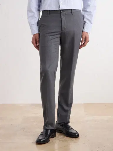 Slowear Straight-Leg Wool-Blend Tekno Flannel Trousers - Men | Thumbnail 3 Slowear Straight-Leg Wool-Blend Tekno Flannel Trousers - Men | Thumbnail 3