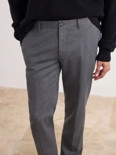 Slowear Straight-Leg Wool-Blend Tekno Flannel Trousers - Men | Thumbnail 6 Slowear Straight-Leg Wool-Blend Tekno Flannel Trousers - Men | Thumbnail 6