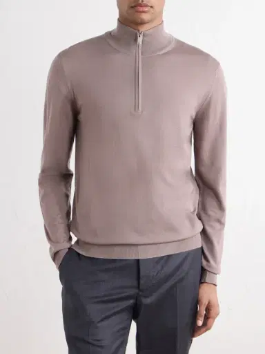 Slowear Zanone Flexwool Half-Zip Sweater - Men | Thumbnail 3 Slowear Zanone Flexwool Half-Zip Sweater - Men | Thumbnail 3