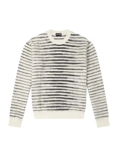 Tom Ford Striped Mohair-Blend Sweater - Men | Thumbnail 1 Tom Ford Striped Mohair-Blend Sweater - Men | Thumbnail 1