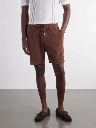 Orlebar Brown Marling Solid Cotton Organic Terry Shorts - Men | Thumbnail 3 Orlebar Brown Marling Solid Cotton Organic Terry Shorts - Men | Thumbnail 3