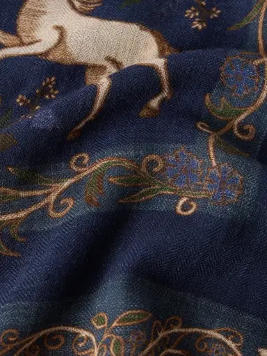 Hartford Printed Wool Scarf - Men | Thumbnail 4 Hartford Printed Wool Scarf - Men | Thumbnail 4