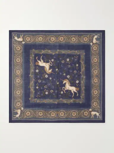 Hartford Printed Wool Scarf - Men | Thumbnail 5 Hartford Printed Wool Scarf - Men | Thumbnail 5