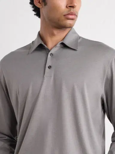 Slowear Zanone Cotton and Silk-Blend Jersey Polo Shirt - Men | Thumbnail 5 Slowear Zanone Cotton and Silk-Blend Jersey Polo Shirt - Men | Thumbnail 5