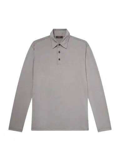Slowear Zanone Cotton and Silk-Blend Jersey Polo Shirt - Men | Thumbnail 1 Slowear Zanone Cotton and Silk-Blend Jersey Polo Shirt - Men | Thumbnail 1