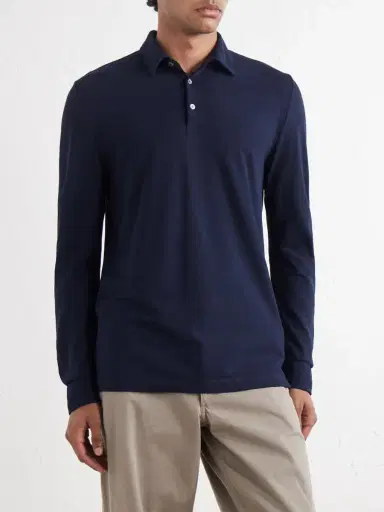 Slowear Zanone Slim-Fit IceCotton Piqué Polo Shirt - Men | Thumbnail 3 Slowear Zanone Slim-Fit IceCotton Piqué Polo Shirt - Men | Thumbnail 3
