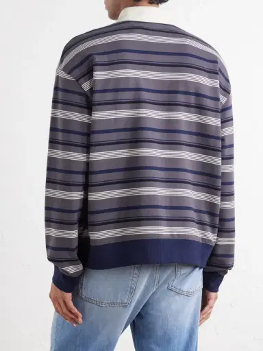 NN07 David Striped Organic Cotton Polo Shirt - Men | Thumbnail 4 NN07 David Striped Organic Cotton Polo Shirt - Men | Thumbnail 4