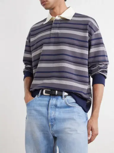 NN07 David Striped Organic Cotton Polo Shirt - Men | Thumbnail 5 NN07 David Striped Organic Cotton Polo Shirt - Men | Thumbnail 5