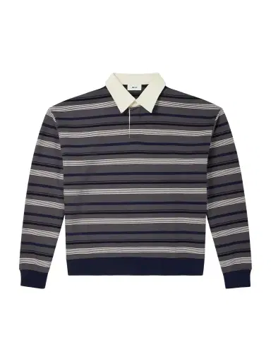 NN07 David Striped Organic Cotton Polo Shirt - Men | Thumbnail 1 NN07 David Striped Organic Cotton Polo Shirt - Men | Thumbnail 1